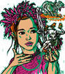 girl and magic animals