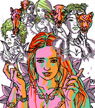 girl and four companions