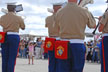 girl leading a marines band