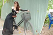 girl on bicycle