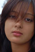 closeup of brunette girl
