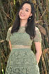 girl in green dress