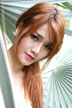 girl among palms